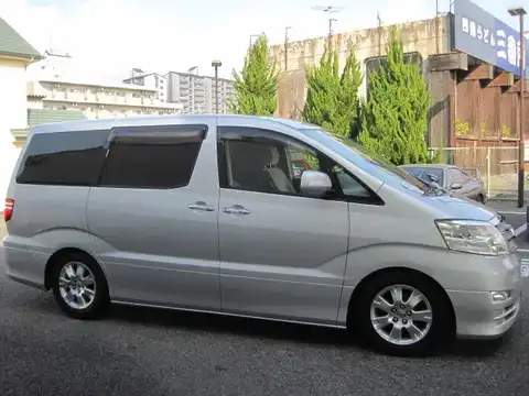 カタログ画像：アルファードＶ （ALPHARD V） ＡＸ Ｌエディション サイドリフトアップシート装着車 2005年4月 DBA-ANH10W 2400cc シルバーメタリック 燃費9.7km / l 外装