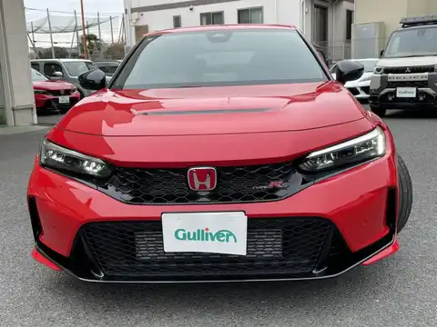 カタログ画像：シビック （CIVIC） タイプＲ レーシングブラックパッケージ 2025年1月 6BA-FL5 2000cc フレームレッド 燃費12.5km / l フロント