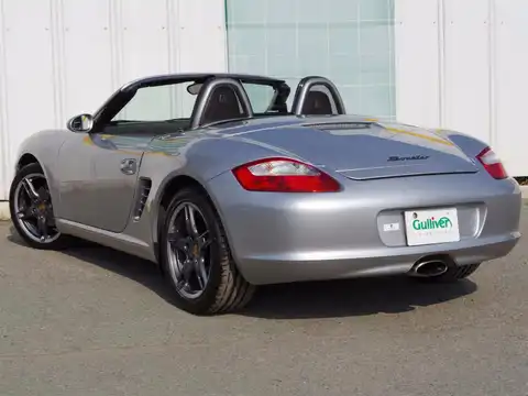 カタログ画像：ボクスター （BOXSTER） ボクスター 2007年8月 ABA-98720 2700cc アークティックシルバーメタリックorＧＴシルバーメタリック 燃費8.7km / l バック