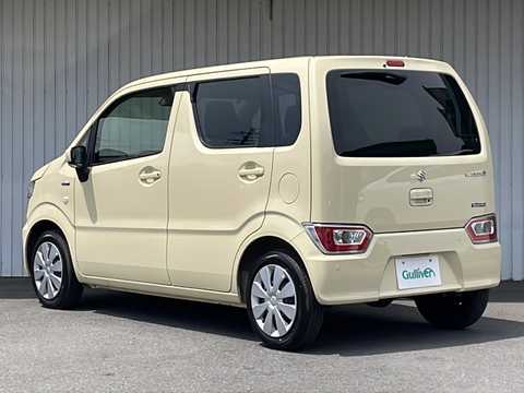 カタログ画像：ワゴンＲ （WAGON R） ハイブリッドＦＸ－Ｓ 2023年10月 5AA-MH95S 660cc シフォンアイボリーメタリック 燃費25.2km / l バック