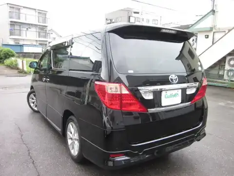 カタログ画像：アルファード （ALPHARD） ３５０Ｇ Ｌパッケージ ロイヤルラウンジＬＥ 2008年7月 DBA-GGH20W 3500cc ブラック 燃費9.2km / l バック