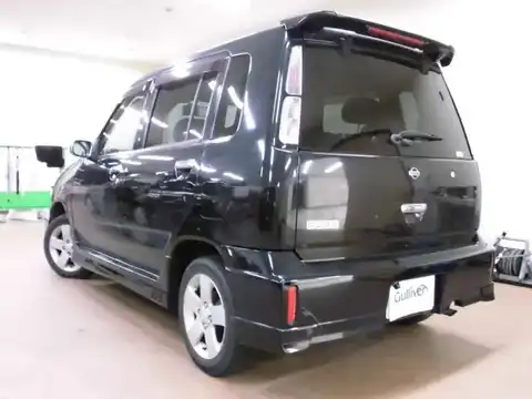 カタログ画像：キューブ （CUBE） ライダー ハイパーＣＶＴ－Ｍ６ 2000年9月 TA-ANZ10 1300cc スーパーブラック 燃費14.6km / l バック