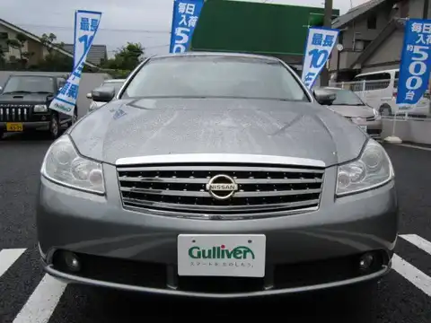 カタログ画像：フーガ （FUGA） ３５０ＧＴスタイリッシュシルバーレザー 2006年5月 CBA-PY50 3500cc スパークリングシルバー（Ｍ）orブリリアントシルバー（Ｍ） 燃費9.2km / l フロント