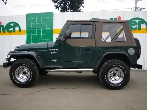 カタログ画像：ジープ・ラングラー （JEEP WRANGLER） スポーツ ソフトトップ 2000年11月 GF-TJ40S 4000cc フォレストグリーンパールコート 燃費6.5km / l 外装