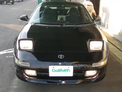 カタログ画像：ＭＲ２ （MR2） ＧＴ－Ｓ Ｔバールーフ仕様車 1996年6月 E-SW20 2000cc ブラック 燃費10.6km / l フロント