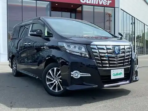 カタログ画像：アルファードハイブリッド （ALPHARD HYBRID） ハイブリッドＳＲ サイドリフトアップシート装着車 2015年1月 DAA-AYH30W 2500cc ブラック 燃費18.4km / l メイン（その他）