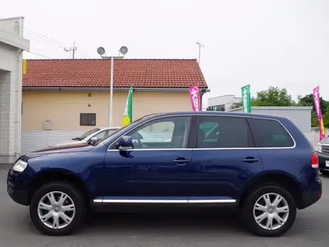 カタログ画像：トゥアレグ （TOUAREG） Ｖ６ 2004年4月 GH-7LAZZS 3200cc シャドーブルーメタリック 燃費6.9km / l 外装