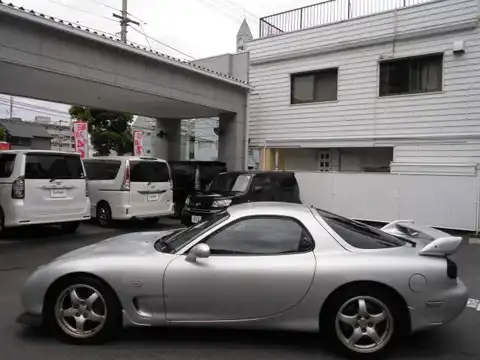 カタログ画像：ＲＸ－７ （RX-7） タイプＲバサースト 2001年12月 GF-FD3S 1400cc サンライトシルバーメタリック 燃費8.1km / l 外装