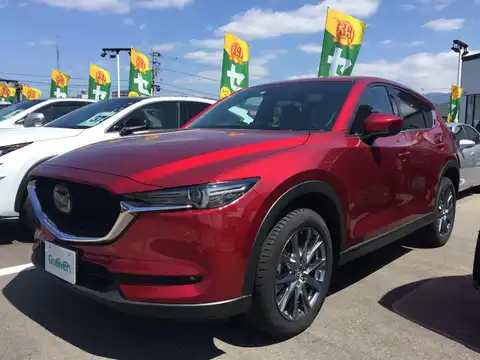 カタログ画像：ＣＸ－５ （CX-5） ＸＤ エクスクルーシブモード 2020年1月 3DA-KF2P 2200cc ソウルレッドクリスタルメタリック 燃費16.6km / l フロント