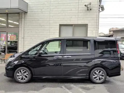 カタログ画像：ステップワゴンスパーダ （STEPWAGON SPADA） スパーダ特別仕様車アドバンスパッケージα 2015年12月 DBA-RP4 1500cc プレミアムスパークルブラックパール 燃費15.0km / l 外装