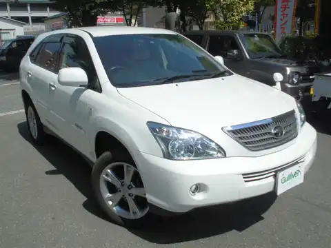 カタログ画像：ハリアーハイブリッド （HARRIER HYBRID） Ｌパッケージ 2008年9月 DAA-MHU38W 3300cc ホワイトパールクリスタルシャイン 燃費17.8km / l メイン（その他）