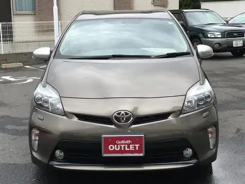 カタログ画像：プリウス （PRIUS） Ｓツーリングセレクション・マイコーデ 2012年10月 DAA-ZVW30 1800cc ブロンズマイカメタリック 燃費30.4km / l フロント