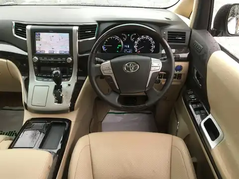 カタログ画像：アルファードハイブリッド （ALPHARD HYBRID） ハイブリッドＧ Ｌパッケージ 2014年4月 DAA-ATH20W 2400cc ホワイトパールクリスタルシャイン 燃費16.2km / l 内装