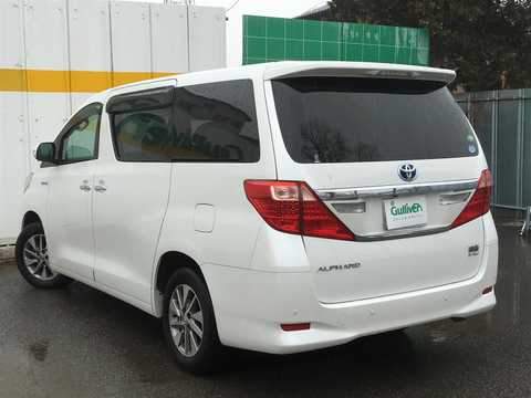 カタログ画像：アルファードハイブリッド （ALPHARD HYBRID） ハイブリッドＧ Ｌパッケージ 2014年4月 DAA-ATH20W 2400cc ホワイトパールクリスタルシャイン 燃費16.2km / l バック