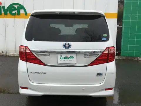 カタログ画像：アルファードハイブリッド （ALPHARD HYBRID） ハイブリッドＧ Ｌパッケージ 2014年4月 DAA-ATH20W 2400cc ホワイトパールクリスタルシャイン 燃費16.2km / l バック