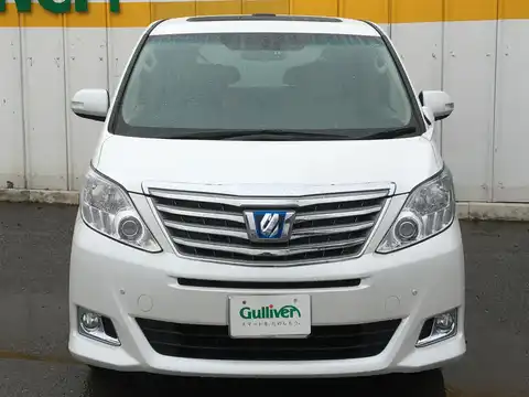 カタログ画像：アルファードハイブリッド （ALPHARD HYBRID） ハイブリッドＧ Ｌパッケージ 2014年4月 DAA-ATH20W 2400cc ホワイトパールクリスタルシャイン 燃費16.2km / l フロント