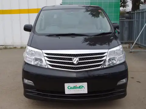 カタログ画像：アルファードＧ （ALPHARD G） ＭＸ Ｌエディション 2007年6月 CBA-MNH10W 3000cc ブラックマイカ 燃費8.9km / l フロント