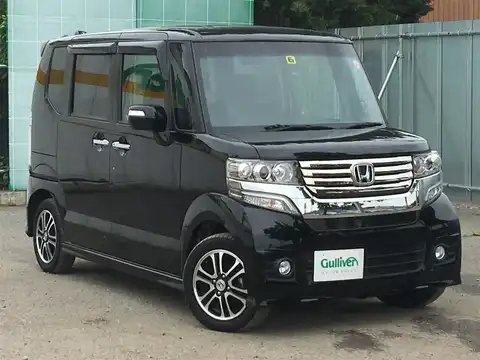 カタログ画像：Ｎ－ＢＯＸカスタム （N-BOX CUSTOM） Ｇ特別仕様車ターボＳＳパッケージ 2013年5月 DBA-JF1 660cc クリスタルブラック・パール 燃費18.8km / l メイン（その他）