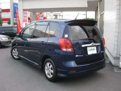 カタログ画像：カローラスパシオ （COROLLA SPACIO） Ｘ Ｇエディション 2004年4月 CBA-NZE121N 1500cc ダークブルーマイカメタリック 燃費16.0km / l バック