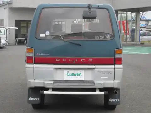 カタログ画像：デリカスターワゴン （DELICA STAR WAGON） ジャスパー エアロルーフ 1994年1月 Y-P25W 2500cc アストリアグリーン／ラガーディアシルバー２トーン バック