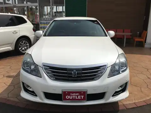 カタログ画像：クラウンハイブリッド （CROWN HYBRID） ハイブリッド 2008年5月 DAA-GWS204 3500cc ホワイトパールクリスタルシャイン 燃費14.0km / l フロント