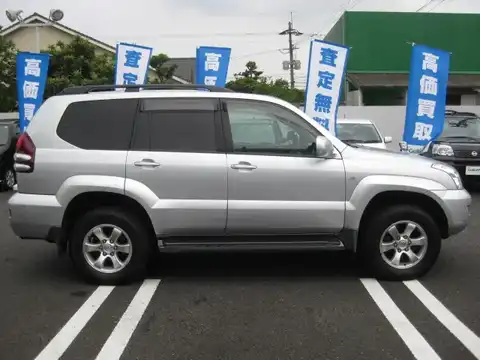 カタログ画像：ランドクルーザープラド （LAND CRUISER PRADO） ＴＸ 2005年8月 CBA-TRJ120W 2700cc シルバーメタリック 燃費8.8km / l 外装