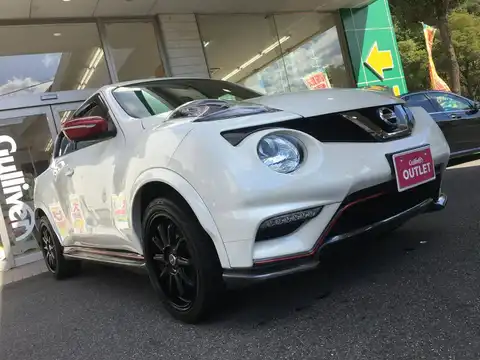 カタログ画像：ジューク （JUKE） ニスモ 2015年11月 CBA-NF15 1600cc ブリリアントホワイトパール（３Ｐ） 燃費13.4km / l 外装