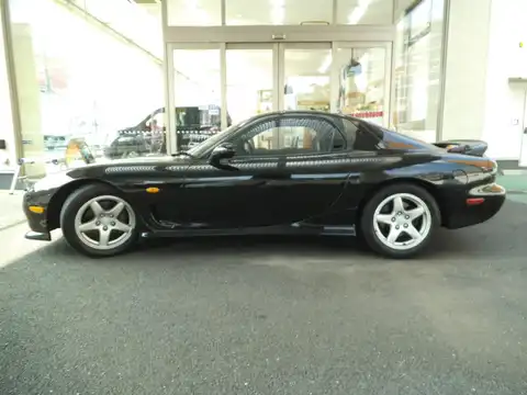 カタログ画像：アンフィニＲＸ－７ （EFINI RX-7） タイプＲⅡバサースト 1994年8月 E-FD3S 1400cc ブリリアントブラック 燃費7.3km / l 外装