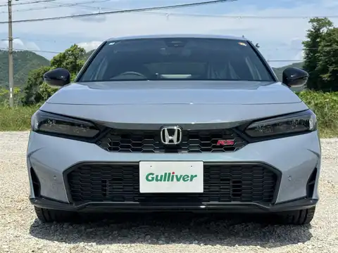 カタログ画像：シビック （CIVIC） タイプＲ レーシングブラックパッケージ 2025年1月 6BA-FL5 2000cc ソニックグレー・パール 燃費12.5km / l フロント
