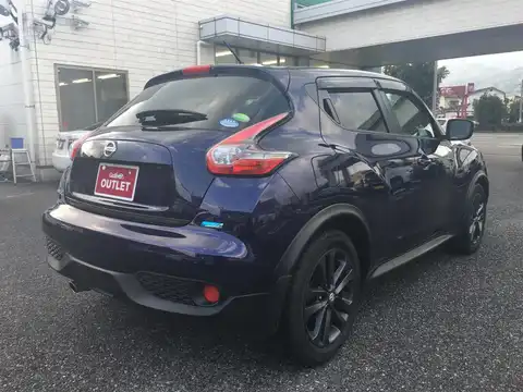 カタログ画像：ジューク （JUKE） １５ＲＸ Ｖアーバンセレクション 2019年10月 DBA-YF15 1500cc アズライトブルー（Ｐ） 燃費18.0km / l バック