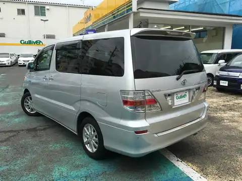 カタログ画像：アルファードハイブリッド （ALPHARD HYBRID） Ｇエディション 2006年6月 DAA-ATH10W 2400cc シルバーメタリック 燃費17.2km / l バック