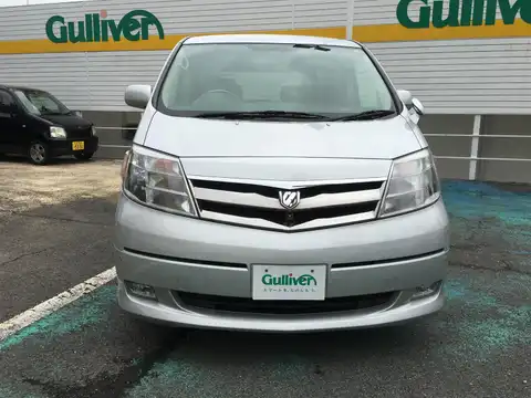 カタログ画像：アルファードハイブリッド （ALPHARD HYBRID） Ｇエディション 2005年4月 CAA-ATH10W 2400cc シルバーメタリック 燃費17.2km / l フロント