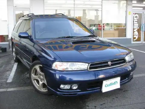 カタログ画像：レガシィツーリングワゴン （LEGACY TOURING WAGON） ＧＴ Ｖリミテッド 1996年2月 E-BG5 2000cc コスミックブルーマイカ 燃費9.4km / l メイン（その他）