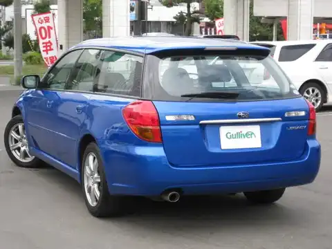 カタログ画像：レガシィツーリングワゴン （LEGACY TOURING WAGON） ２．０ｉ 2008年5月 CBA-BP5 2000cc ニューポートブルー・パール 燃費14.0km / l バック