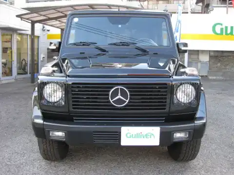 カタログ画像：Ｇクラス （G-CLASS） Ｇ３２０ 2004年7月 GH-463244 3200cc エメラルドブラック（Ｍ）ｏｒオブシディアンブラック（Ｍ） 燃費6.9km / l フロント