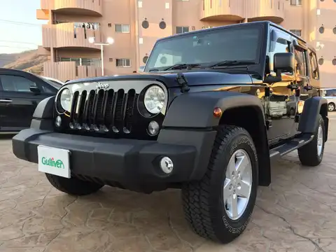 カタログ画像：ジープ・ラングラーアンリミテッド （JEEP WRANGLER UNLIMITED） ルビコン ハードロック 2016年2月 ABA-JK36L 3600cc ブラッククリアコート 燃費7.4km / l フロント