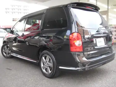 カタログ画像：ＭＰＶ （MPV） エアロリミックス 2002年12月 GH-LW3W 2300cc ブラックマイカ 燃費10.0km / l バック