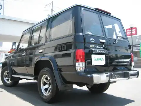 カタログ画像：ランドクルーザープラド （LAND CRUISER PRADO） ４ドア プラドＥＸワイド 1993年5月 Y-KZJ78W 3000cc グリーンフィールド・トーニング バック