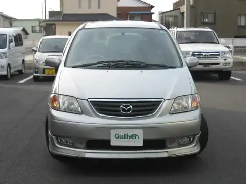 カタログ画像：ＭＰＶ （MPV） Ｇ 2001年10月 GF-LW5W 2500cc サンライトシルバーメタリック 燃費8.3km / l フロント