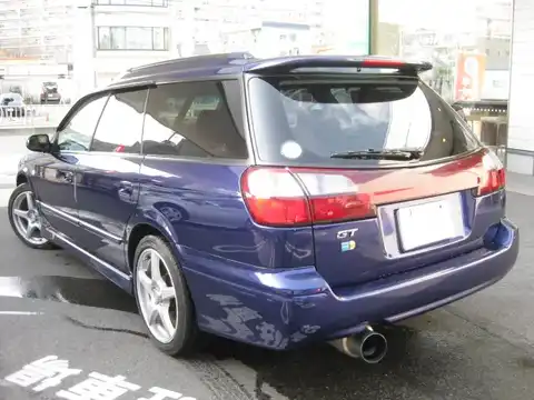 カタログ画像：レガシィツーリングワゴン （LEGACY TOURING WAGON） ＧＴ－Ｂ 1999年5月 GF-BH5 2000cc バイオレットブルー・マイカ 燃費10.6km / l バック