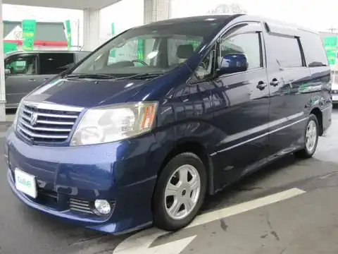 カタログ画像：アルファードＶ （ALPHARD V） ＭＳ プレミアム・アルカンターラバージョン 2004年1月 TA-MNH10W 3000cc ダークブルーマイカ 燃費8.9km / l 外装