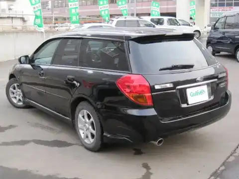 カタログ画像：レガシィツーリングワゴン （LEGACY TOURING WAGON） ２．０ｉ Ｂスポーツ 2005年5月 CBA-BP5 2000cc オブシディアンブラック・パール 燃費14.0km / l バック