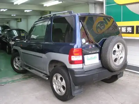 カタログ画像：パジェロイオ （PAJERO IO） ＺＲ 1998年6月 GF-H66W 1800cc ネアーズブルー（Ｐ）／ハミルトンシルバー（Ｍ）・２トーン バック