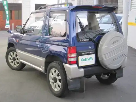 カタログ画像：パジェロミニ （PAJERO MINI） ＸＲ－Ⅱ 1994年12月 E-H56A 660cc マリアナブルー（Ｐ）／シンフォニックシルバー（Ｍ）・２トーン／マリアナブルー（Ｐ） バック