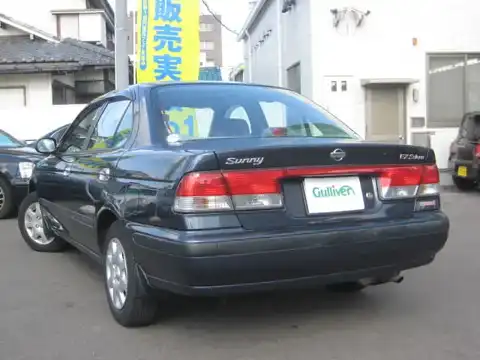 カタログ画像：サニー （SUNNY） ＥＸサルーンＳＶ 2001年4月 TA-FB15 1500cc ダークグレー（Ｐ） 燃費17.6km / l バック