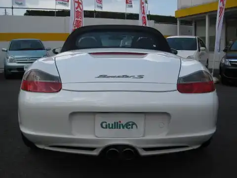 カタログ画像：ボクスター （BOXSTER） ボクスターＳ 2004年4月 GH-98624 3200cc キャララホワイト 燃費7.8km / l バック