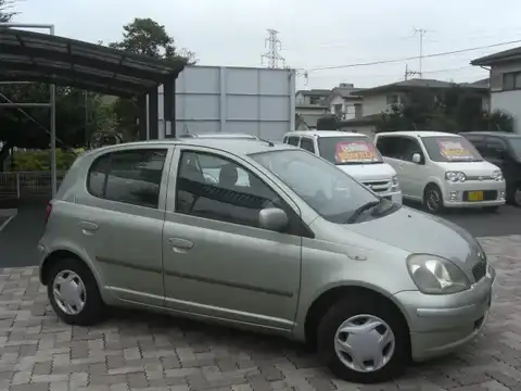 カタログ画像：ヴィッツ （VITZ） Ｂ エコパッケージ 2001年5月 TA-SCP10 1000cc ライトグリーンメタリック 燃費22.5km / l 外装