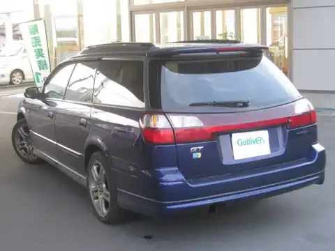 カタログ画像：レガシィツーリングワゴン （LEGACY TOURING WAGON） ＧＴ－Ｂ Ｅ－ｔｕｎｅ 1999年5月 GF-BH5 2000cc バイオレットブルー・マイカ 燃費10.0km / l バック