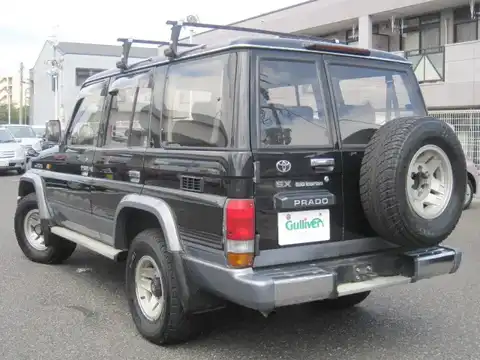 カタログ画像：ランドクルーザープラド （LAND CRUISER PRADO） ４ドア プラドＥＸワイド 1991年8月 Q-LJ78W 2400cc バック