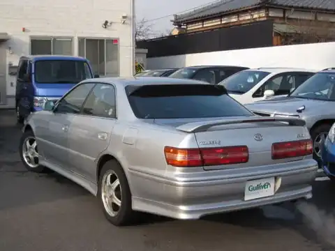 カタログ画像：マークII （MARK II） ツアラーＳ 1997年8月 E-JZX100 2500cc シルバーメタリック 燃費10.6km / l バック